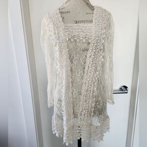 60s Antique lace lingerie dress